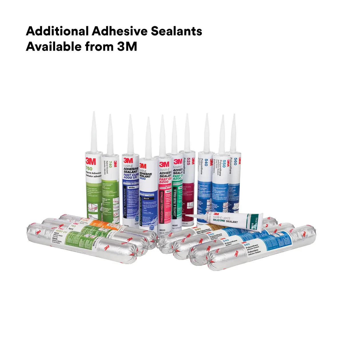 3M Marine Adhesive Sealant Fast Cure 4200FC Black 375ml (12.8 Fl Oz) | Bonds Wood, Fiberglass, Metal Above & Below Water - view 8