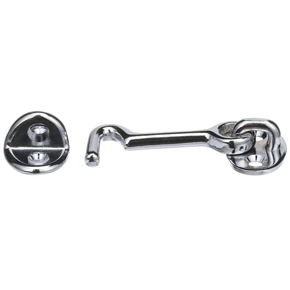 Seachoice Chrome-Plated Cast Brass 2 in. Marine Cabin Door Hook w/ #6 Fastener | Durable Brass Marine Hardware - view 3