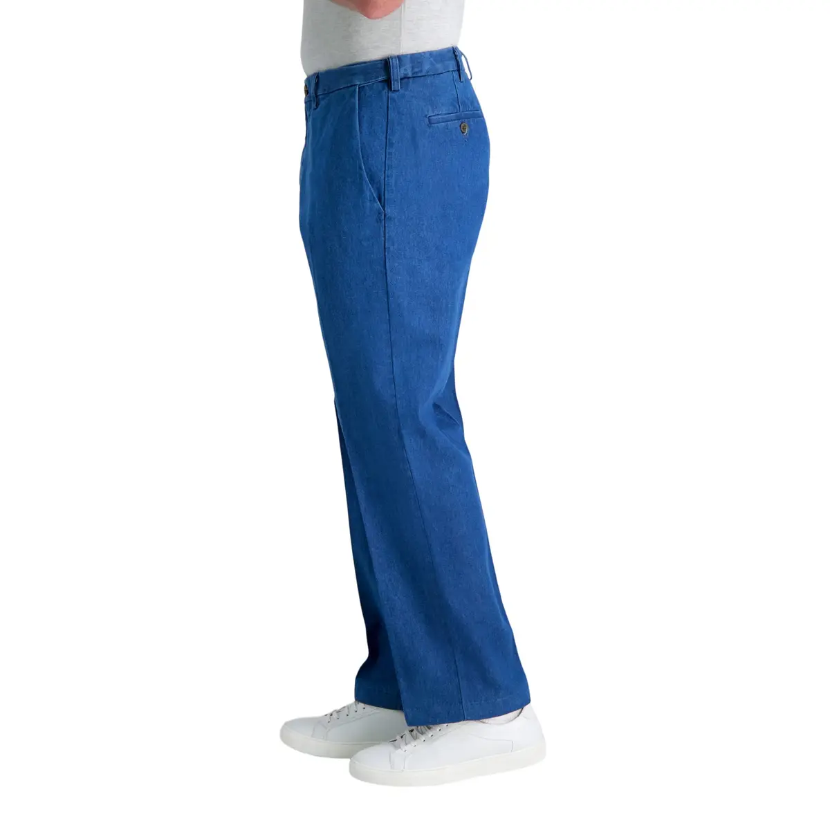 Haggar Men's Classic Fit Work to Weekend Denim Pant | Mid Rise, 38W x 32L, Light Stonewash - view 3