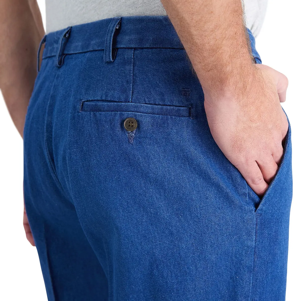 Haggar Men's Classic Fit Work to Weekend Denim Pant | Mid Rise, 38W x 32L, Light Stonewash - view 4