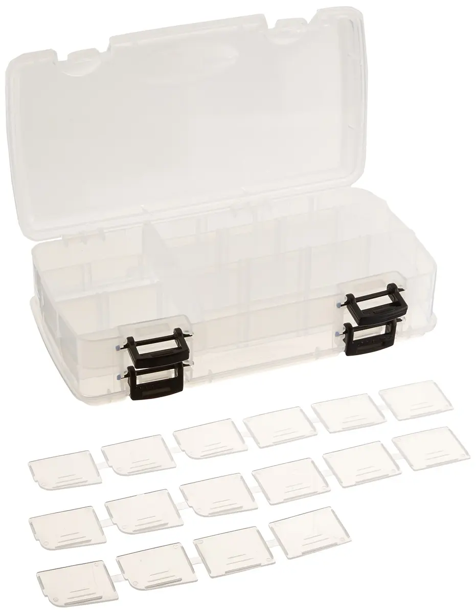 Plano Large 3500 Double-Sided Tackle Box | Adjustable Compartments, Clear Plastic, Premium Fishing Storage - view 2