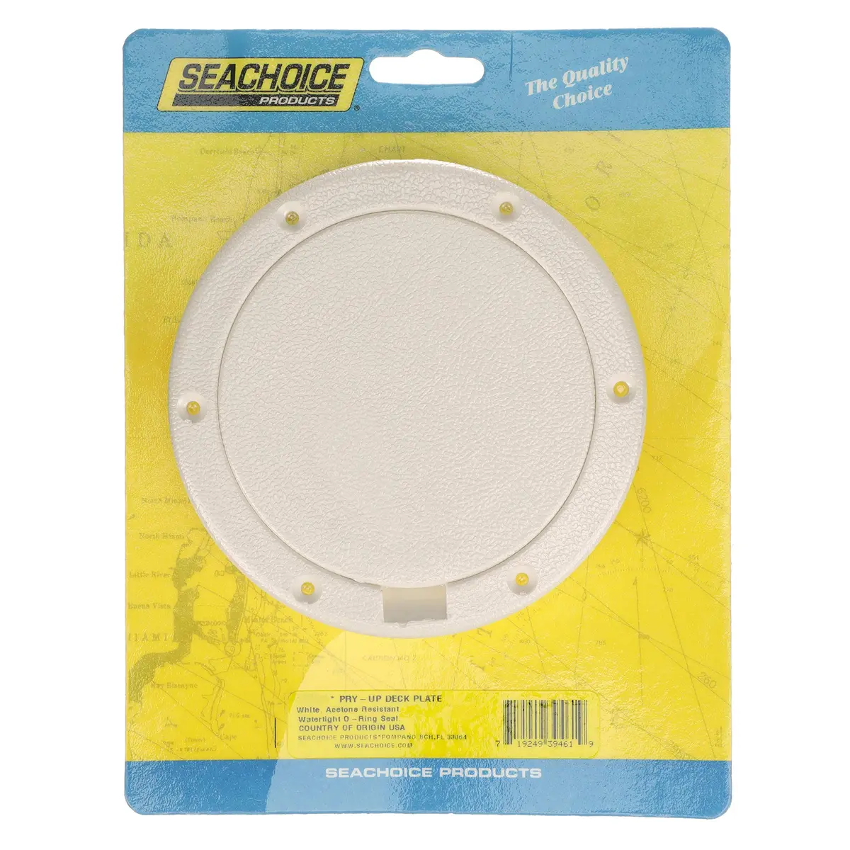 Seachoice White Pry-Up Deck Plate 25.4cm (10 in) | Watertight O-Ring Seal for Marine Use - view 5
