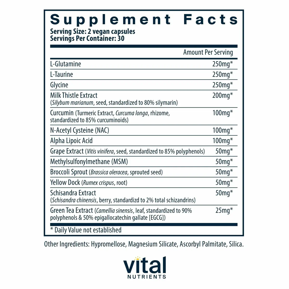 Vital Nutrients Detox Formula 60 Capsules | Supports Liver & Detoxification - view 2