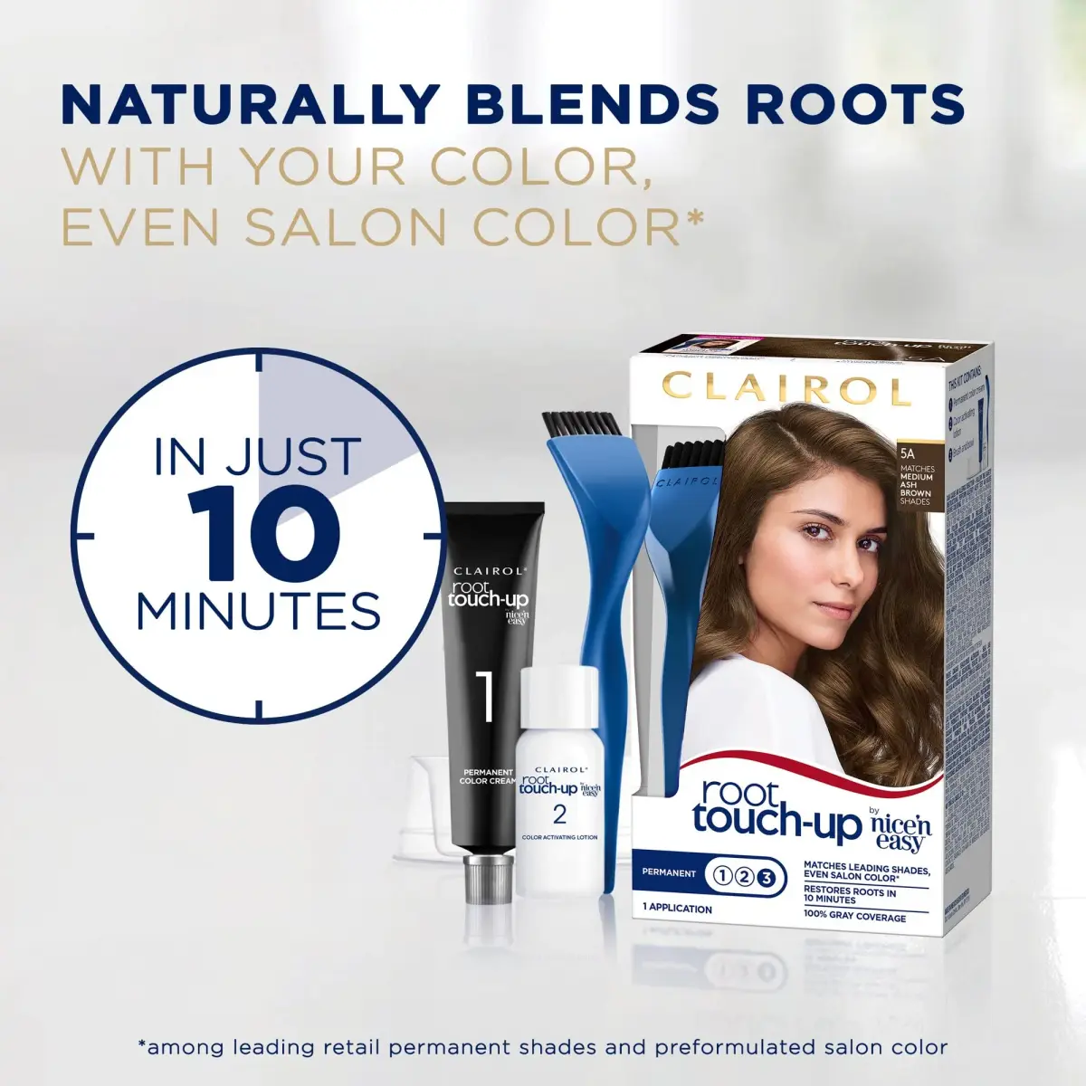 Clairol Permanent Root Touch-Up Hair Color, Black (2 Count, 0.25 lb) | Blends Salon Shades in 10 Minutes - view 7