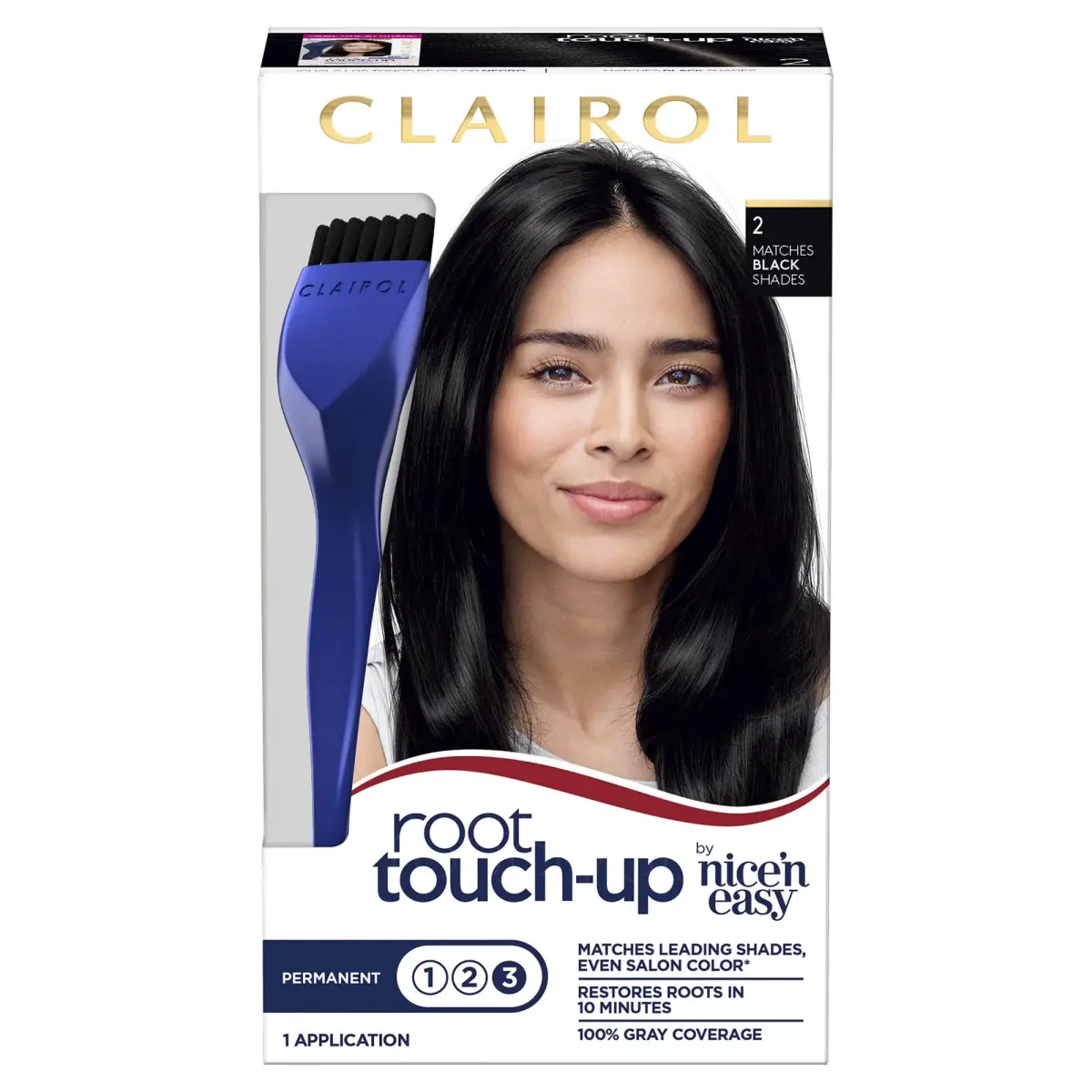 Clairol Permanent Root Touch-Up Hair Color, Black (2 Count, 0.25 lb) | Blends Salon Shades in 10 Minutes - view 9