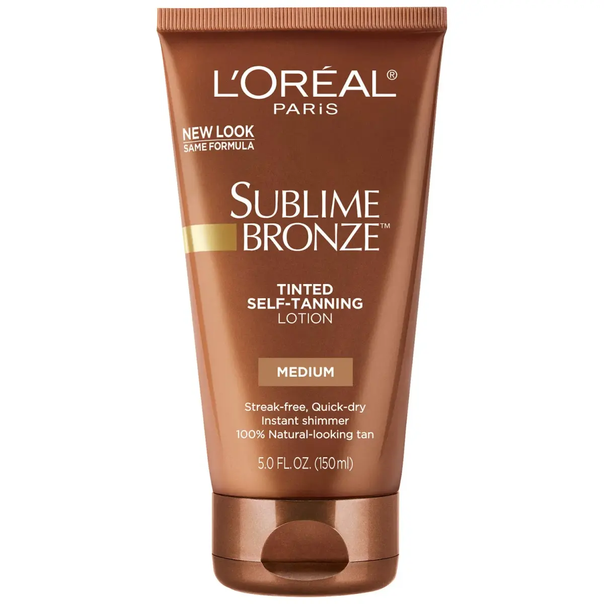 L'Oreal Paris Sublime Bronze Tinted Self-Tanning Lotion, Medium Natural Tan 148ml (5 fl. Oz) | Streak-Free Tan with Vitamin E - main product image