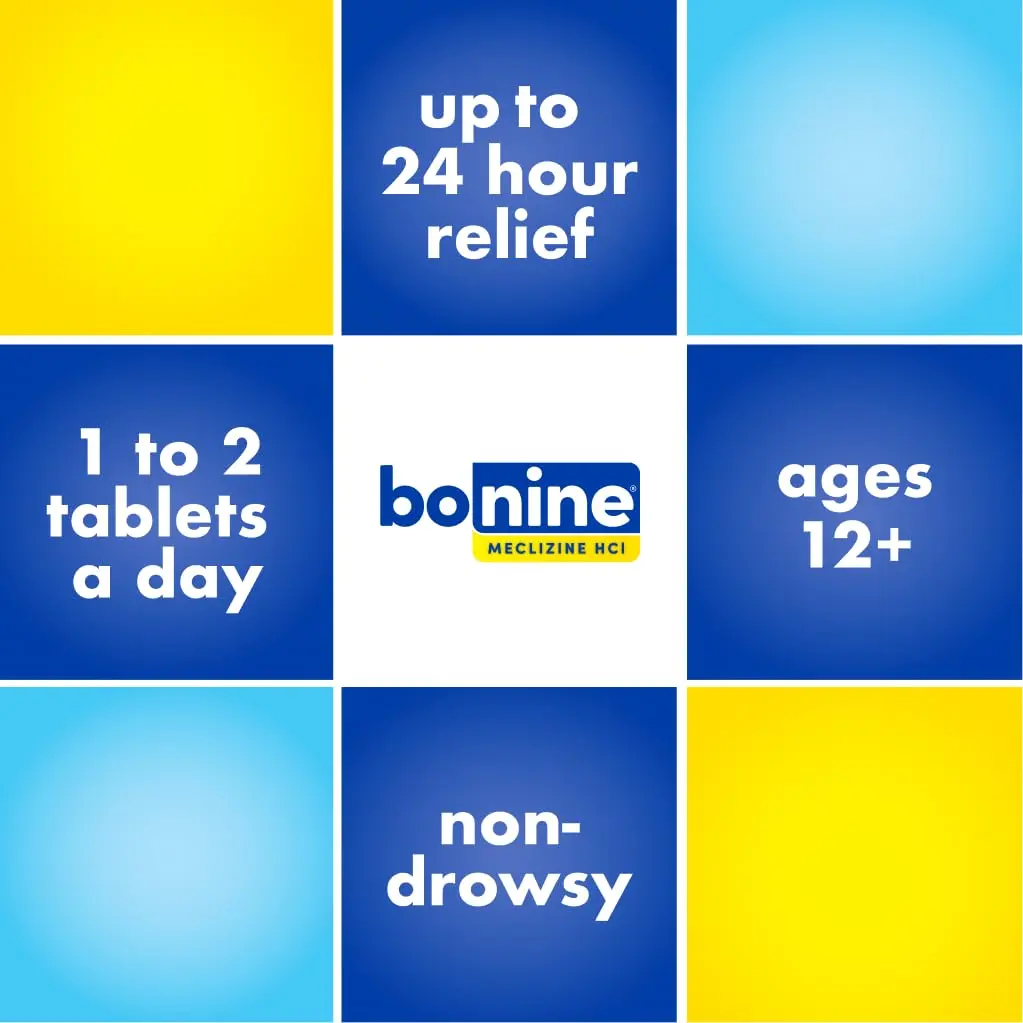 Bonine Meclizine HCl Motion Sickness Relief 16 Ct | Non-Drowsy, Raspberry Chewable Tablets - view 3