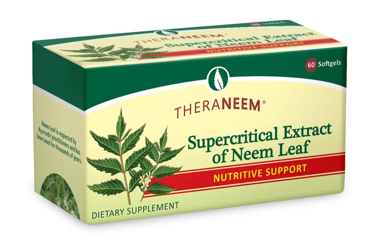 TheraNeem Supercritical Neem Gel Capsules, 60 Softgels | Supports Immune & Digestive Health - main product image