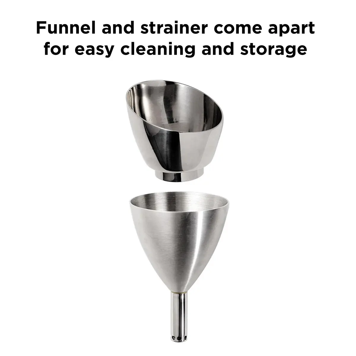 Rabbit Wine Aerator Shower Funnel with Sediment Strainer, Stainless Steel | 237ml (8 Fl Oz) - view 5