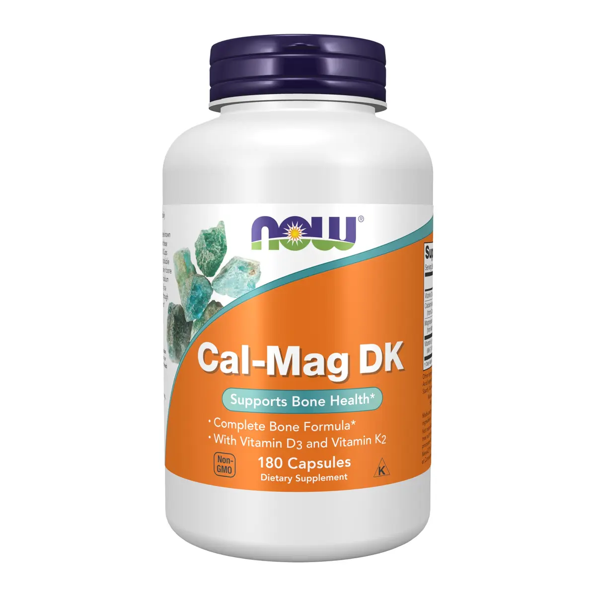 NOW Supplements Cal-Mag DK with Vitamins D3 & K2, 180 Caps | Bone Support with Calcium & Magnesium - main product image