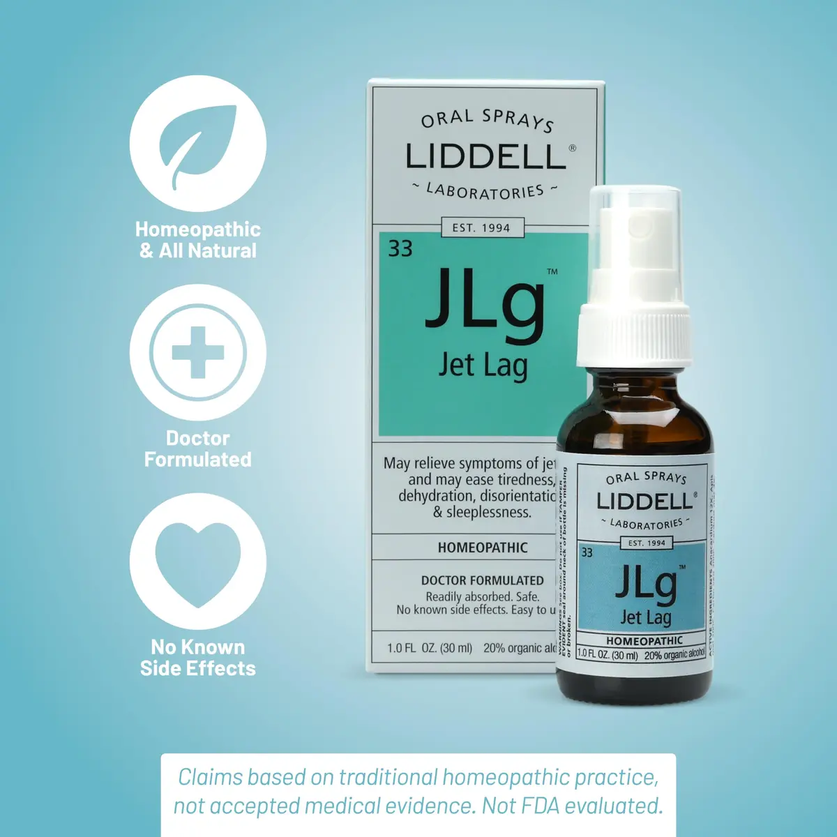 Liddell Jet Lag Homeopathic Spray 1 Ounce | Fast-Absorbing, Safe & Doctor Formulated for Travelers - view 5