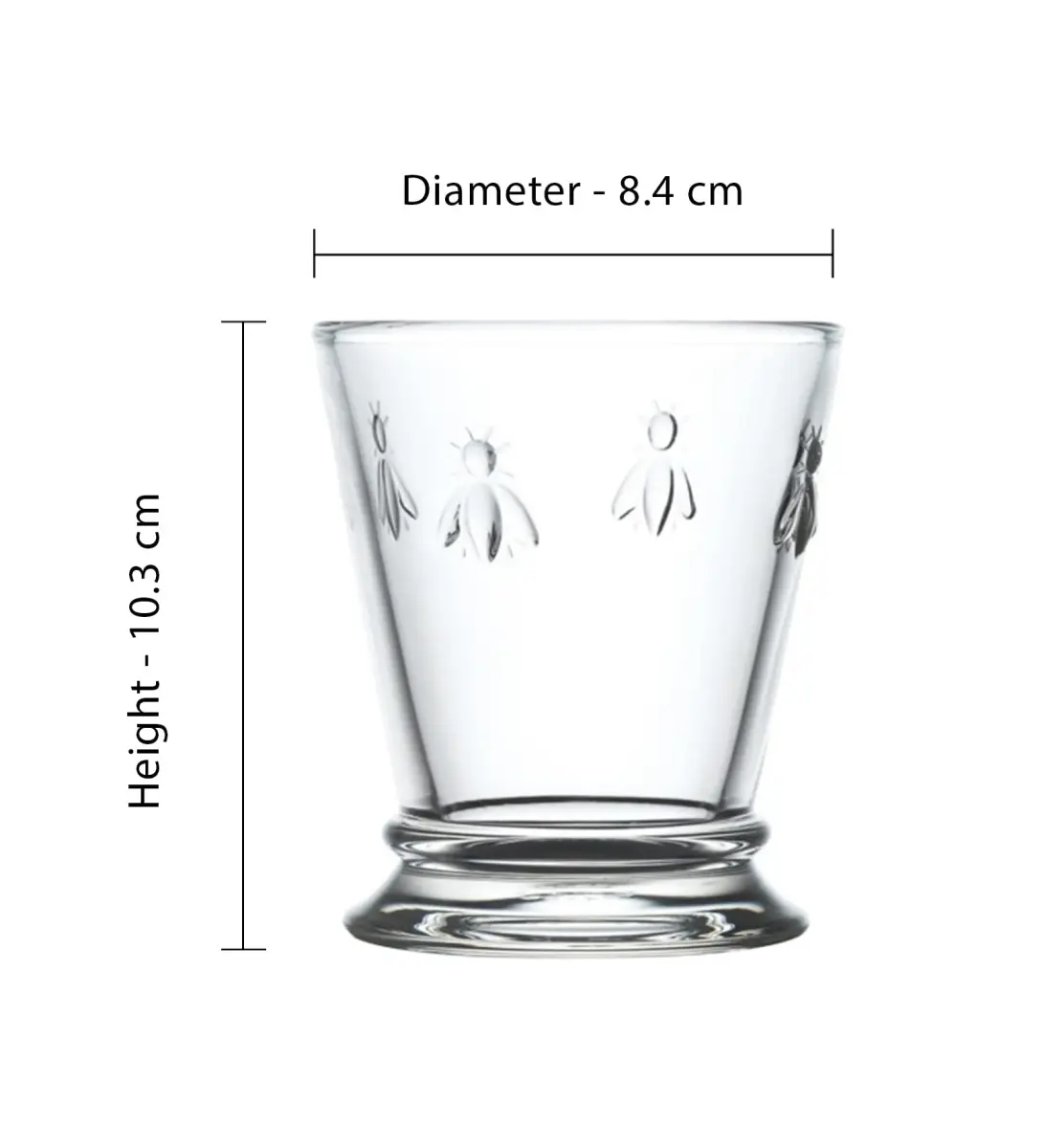 La Rochère Napoleon Bee Tumbler Set of 6 | 255ml (9 oz) Glassware | Iconic French Design - view 4