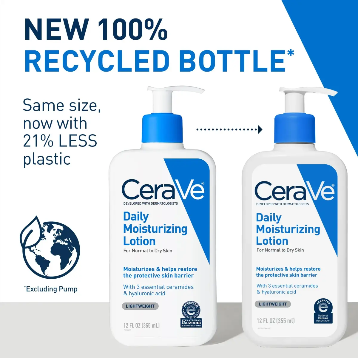 CeraVe Daily Moisturizing Lotion for Dry Skin, Body & Face 12oz (355ml) | Dermatologist Developed, Non-Comedogenic - view 2
