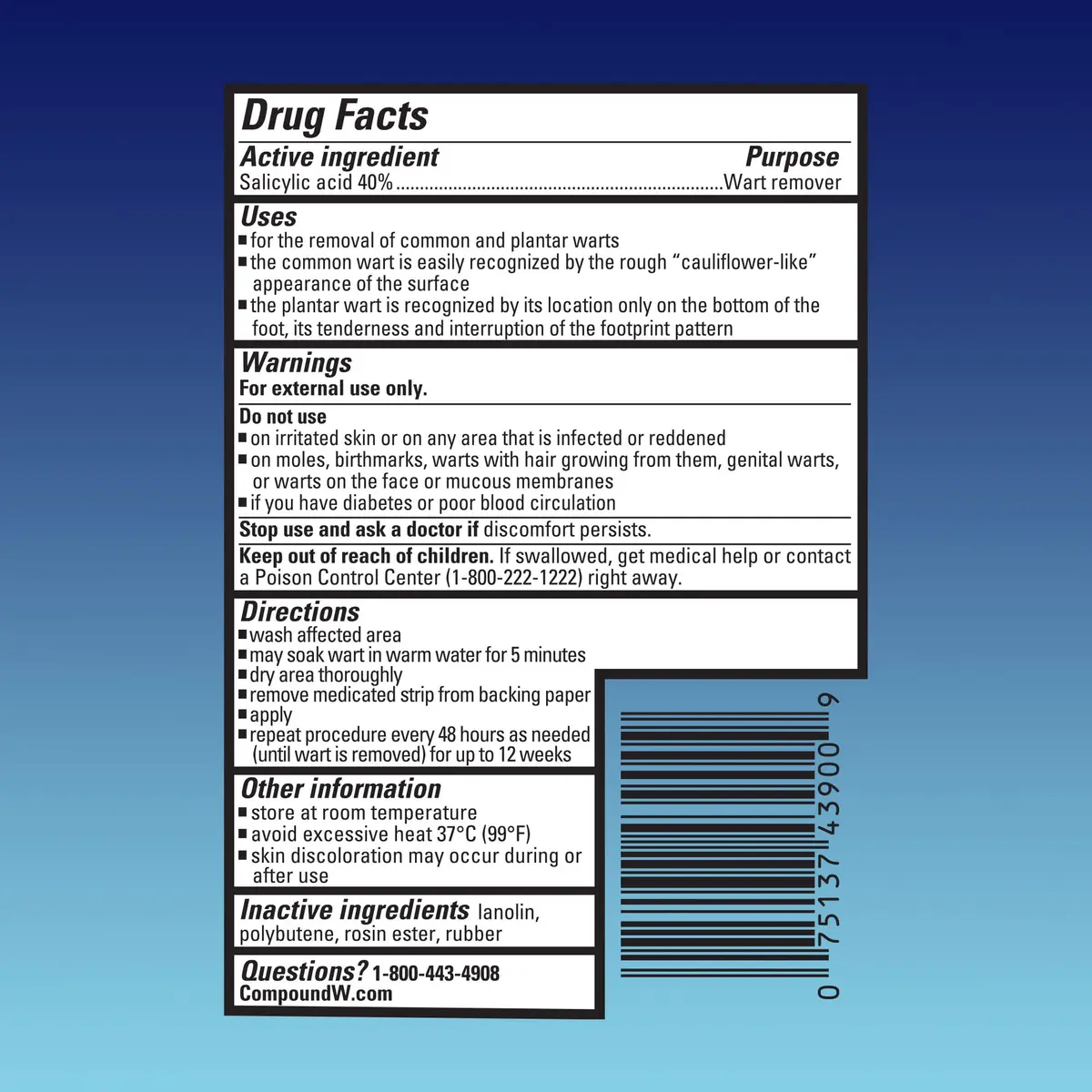 Compound W Wart Removal Strips 14 Count | Discreet, Waterproof, Maximum Strength - view 6