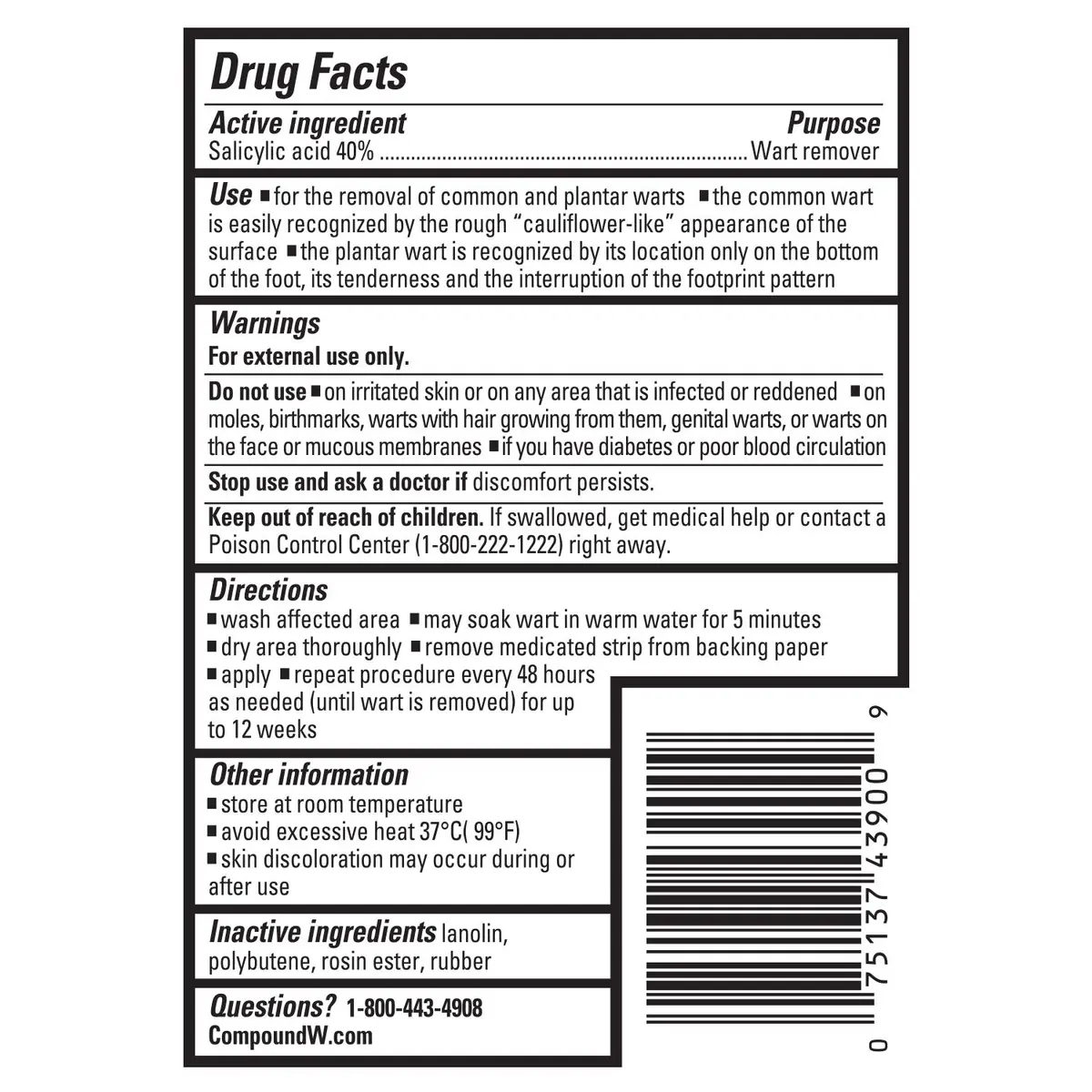 Compound W Wart Removal Strips 14 Count | Discreet, Waterproof, Maximum Strength - view 7