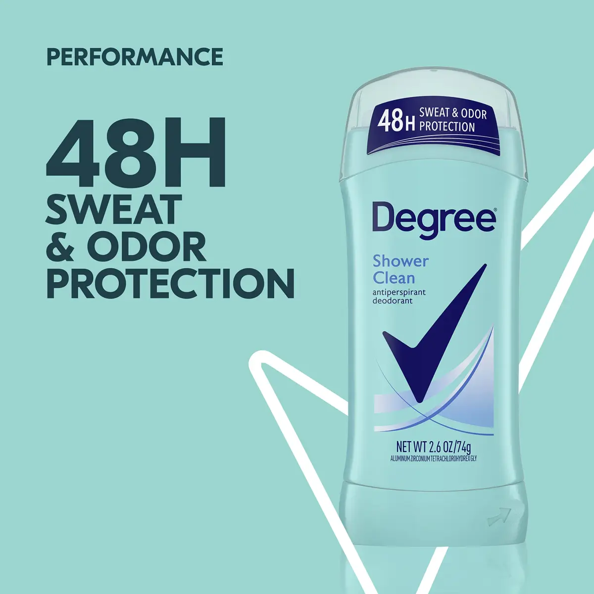 Degree Shower Clean Antiperspirant Deodorant for Women 73.71ml (2.6 oz) | 48-Hour Sweat & Odor Protection - view 3