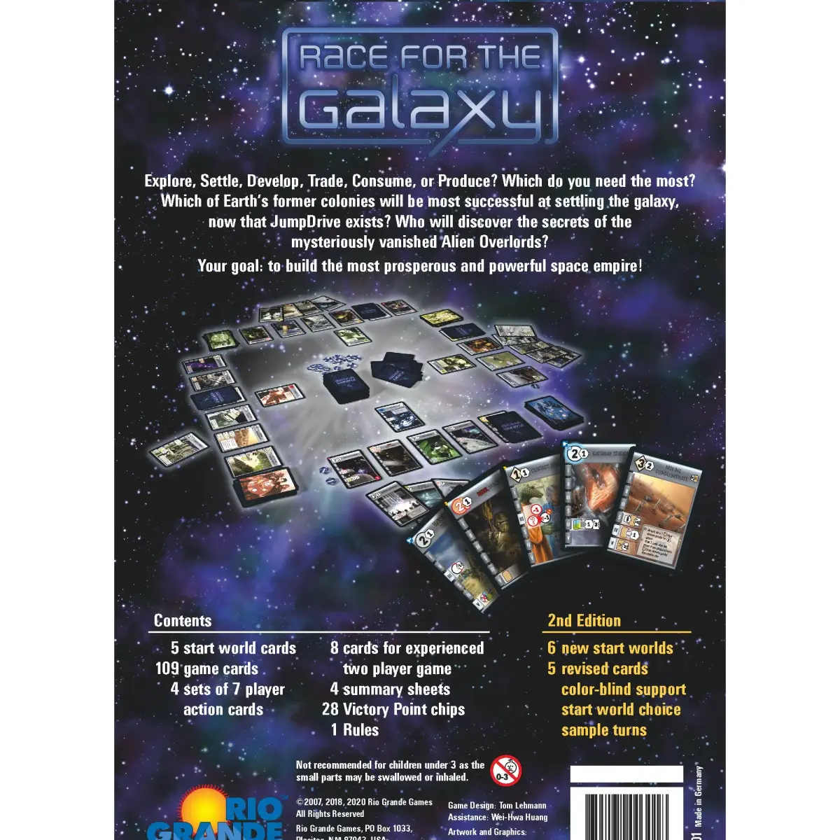Rio Grande Games Race for the Galaxy Board Game 1.5 lb (0.68 kg) | Strategy Game for 2-4 Players, Ages 12+ - view 2