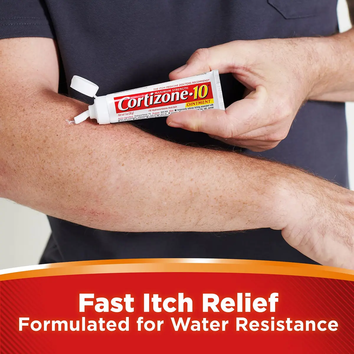 Cortizone 10 Maximum Strength Ointment 1 oz. | Fast Itch Relief with 1% Hydrocortisone for Minor Skin Irritations - view 3