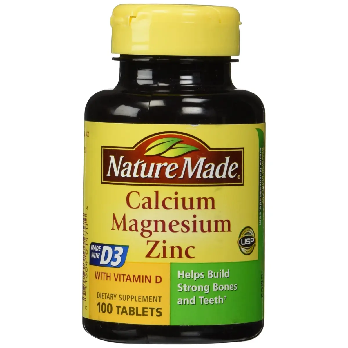 Nature Made Calcium Magnesium Zinc Tabs 100 Count | Supports Bone Health & Muscle Function - main product image