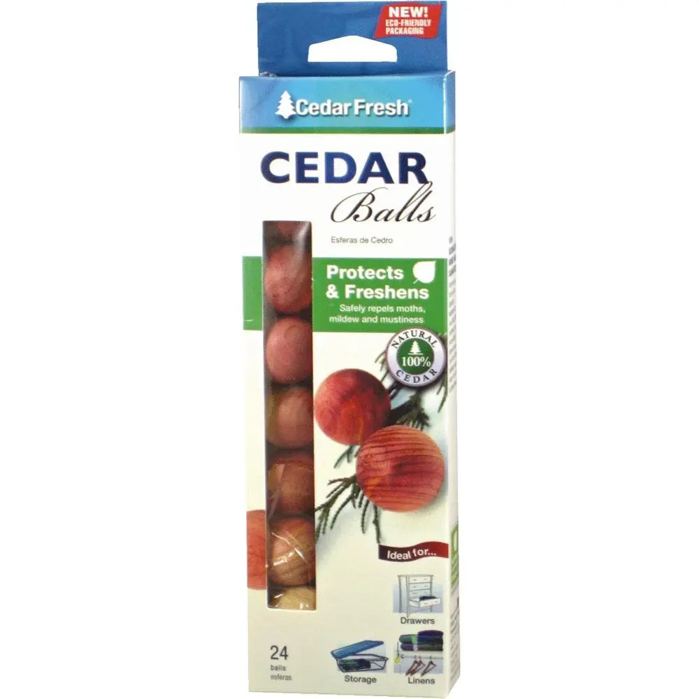 Household Essentials 24-Piece Fresh Cedar Balls | Natural Cedar Scent - main product image