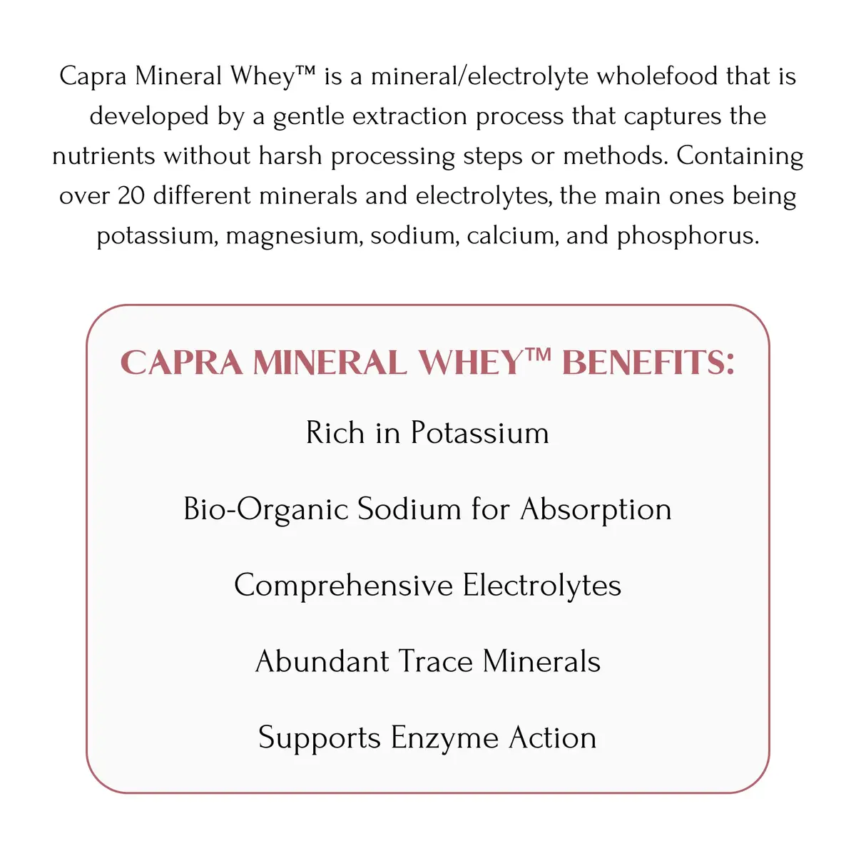 Mt. Capra Mineral Whey | from Goat Milk Whey | 50.8 oz | All-Natural Mineral & Electrolyte Supplement - view 5