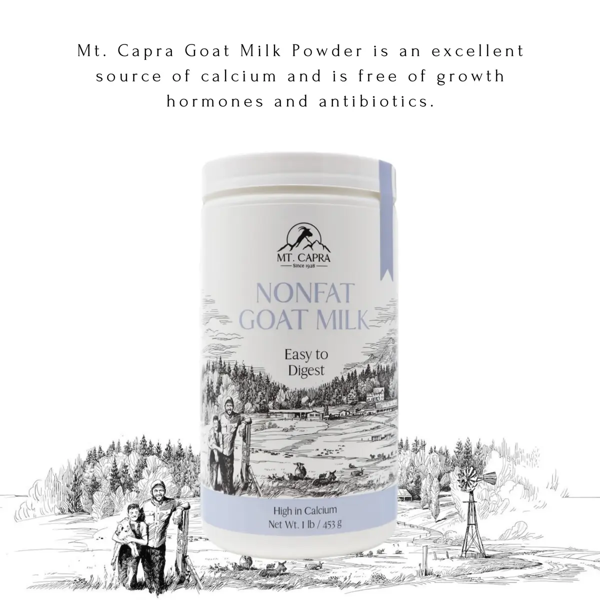 Mt. Capra Non-Fat Goat Milk | A2 Milk | 16 Servings - 1 Pound - view 4