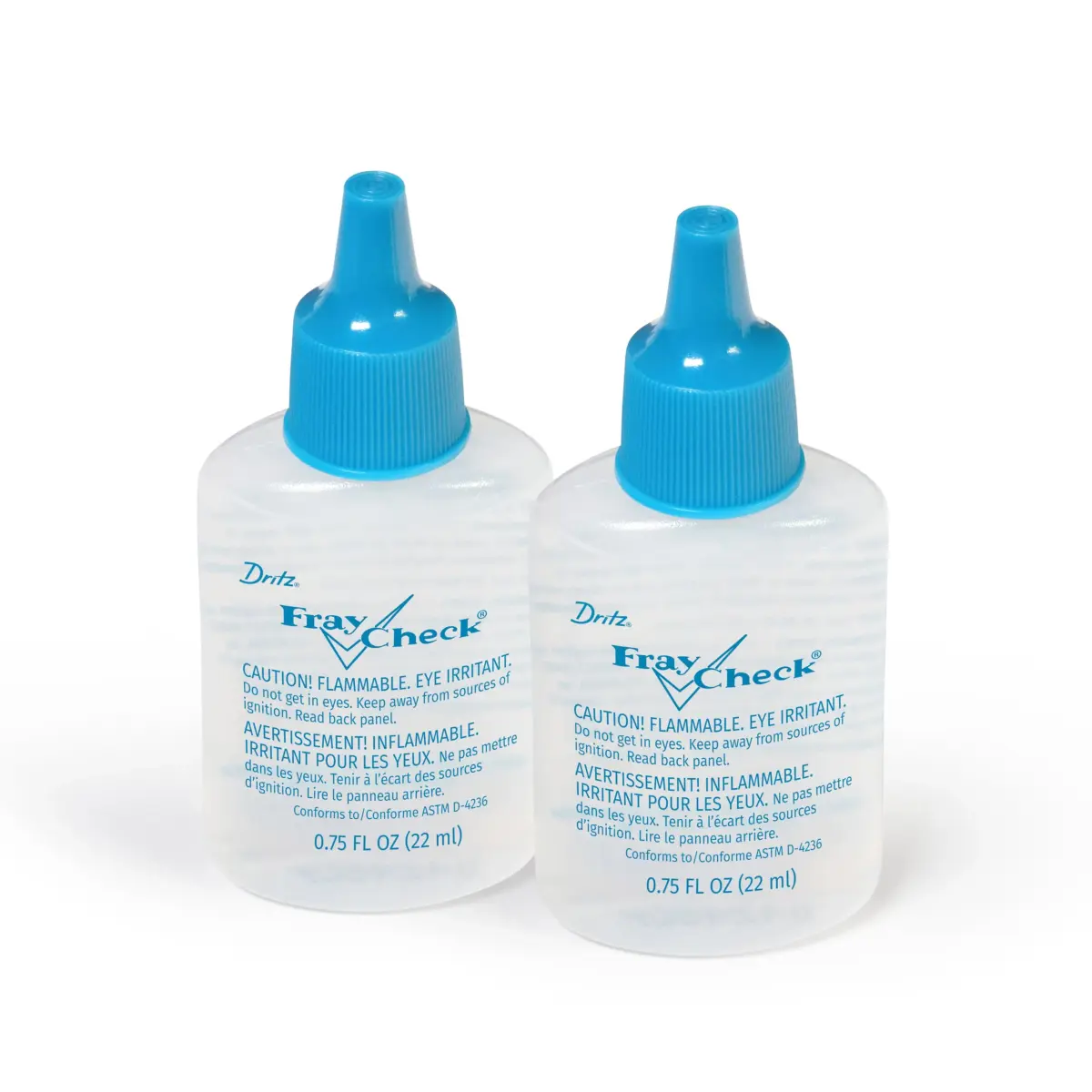 Dritz Fray Check Liquid Seam Sealant 1.5 fl oz (2 x 0.75 fl oz Bottles) | Prevents Fabric Fraying & Secures Threads - view 2