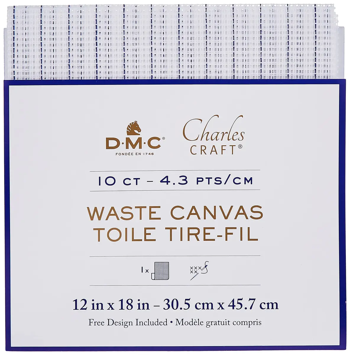 DMC Waste Canvas 12x18-Inch | Cross-Stitch on Non-Traditional Fabrics - main product image