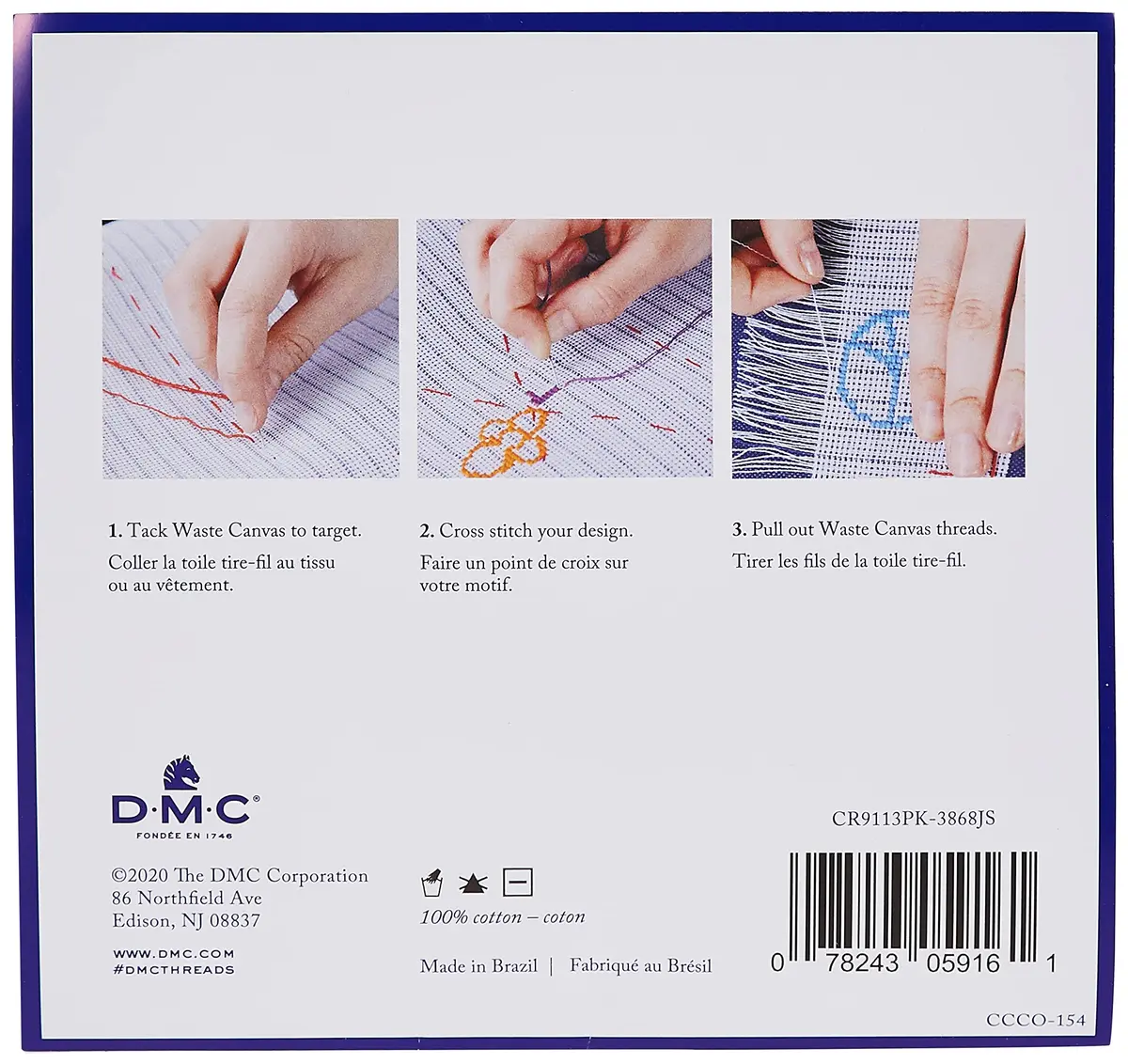 DMC Waste Canvas 12x18-Inch | Cross-Stitch on Non-Traditional Fabrics - view 2