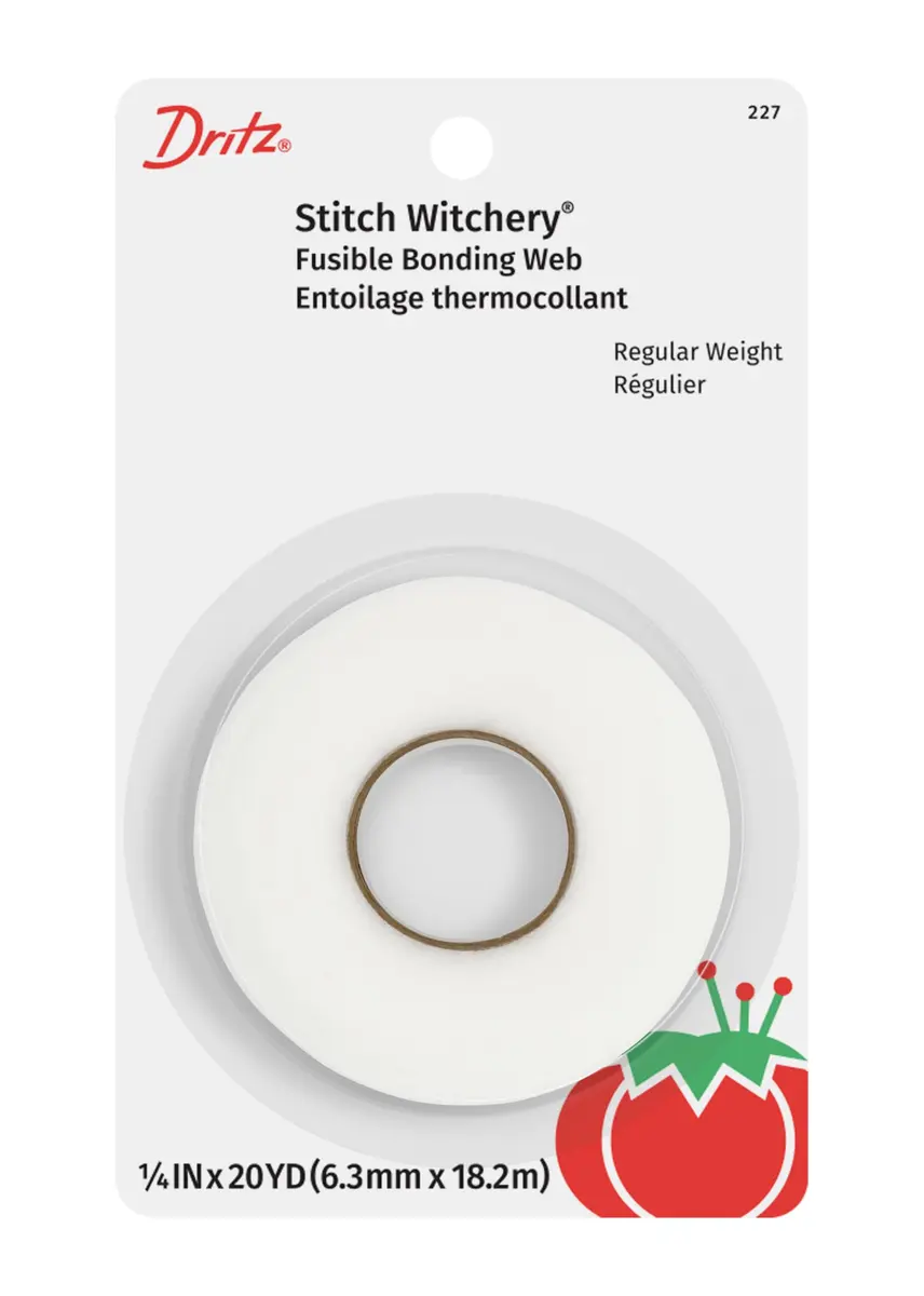Dritz Stitch Witchery Fusible Bonding Web 1/4 Inch x 20 Yards | No-Sew Fabric Bonding Web for Light Fabrics - main product image