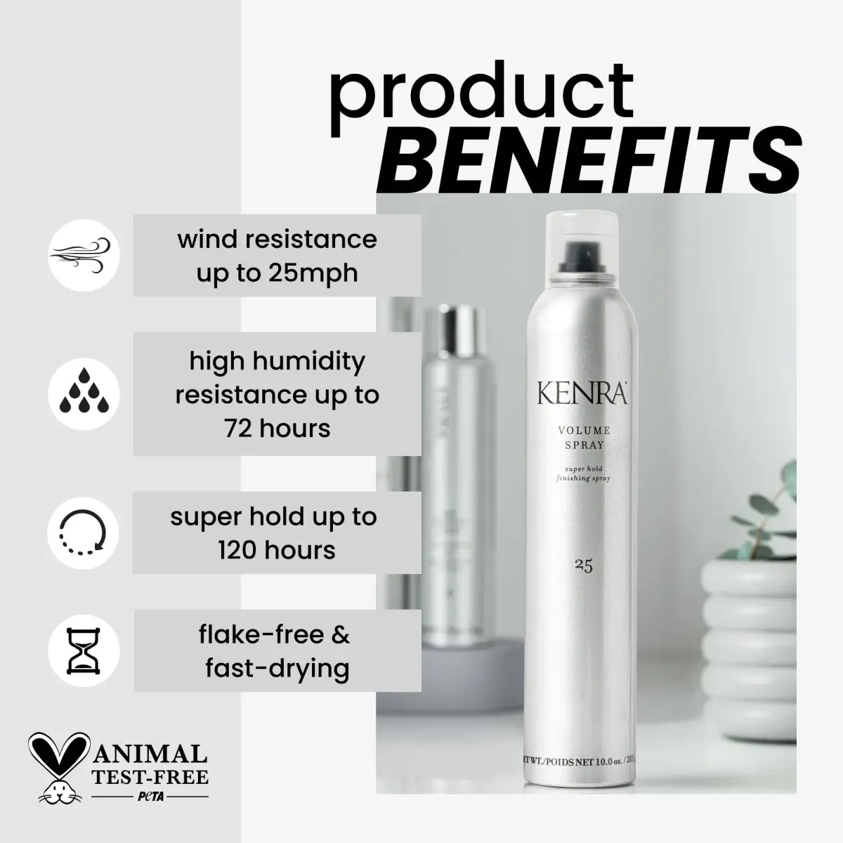 Kenra Professional Volume Spray 25 10 oz (2-Pack) | Super Hold Finishing Hairspray with 120-Hour Hold - view 2