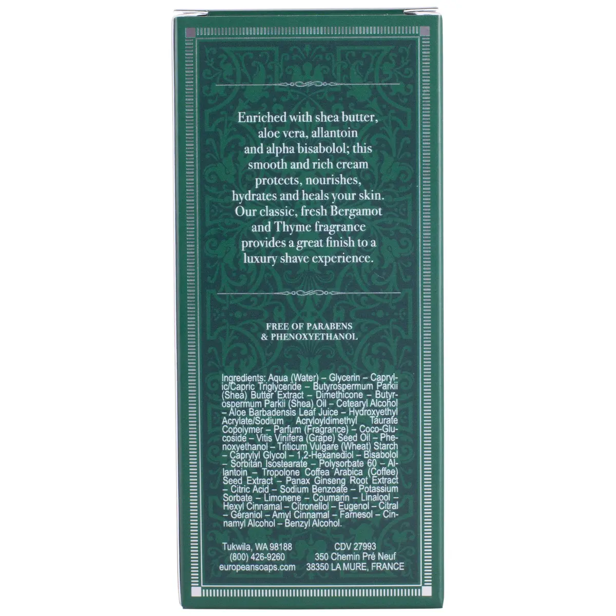 Pre de Provence Shea Butter Enriched Men's After Shave Balm Bergamot & Thyme 75ml (2.5 Ounce) | Soothes and Hydrates Post-Shave - view 2