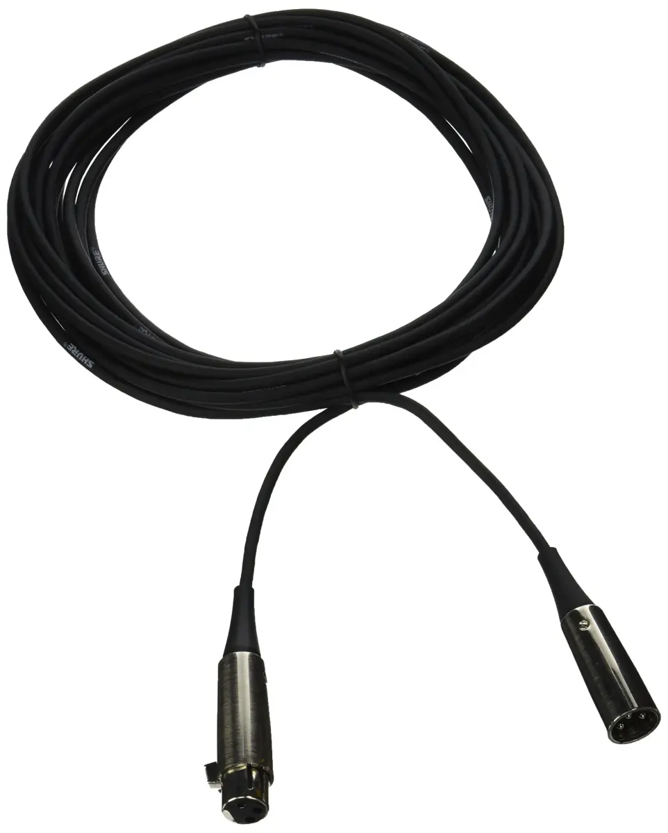 Shure C25F 25ft (7.5m) Balanced XLR Microphone Cable | Triple-Flex Shielding, Chrome Connectors - main product image