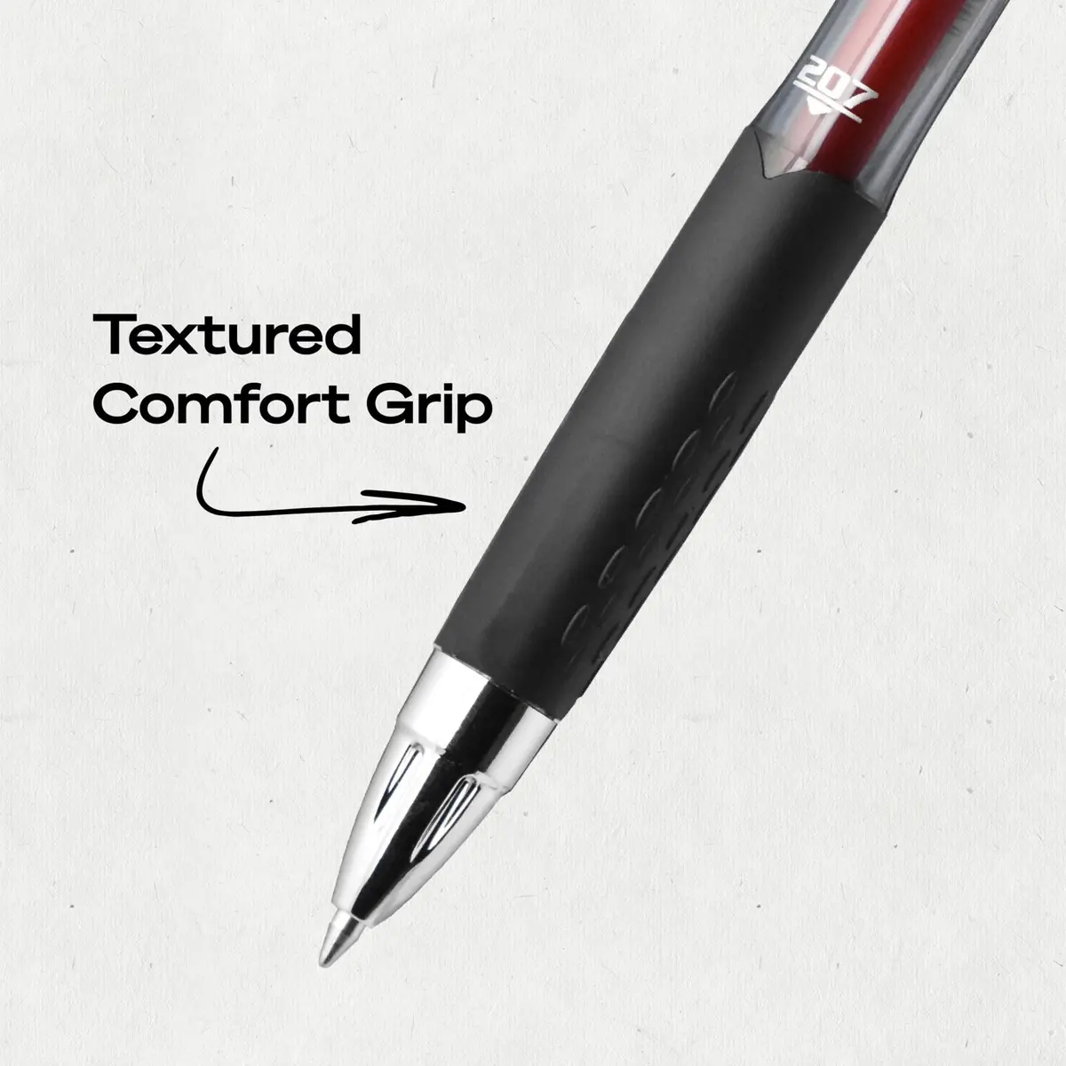 Uni-Ball 207 Gel Pens, Red Ink, 0.7mm Medium Point, Retractable | Reliable, Water-Resistant Ink - view 4