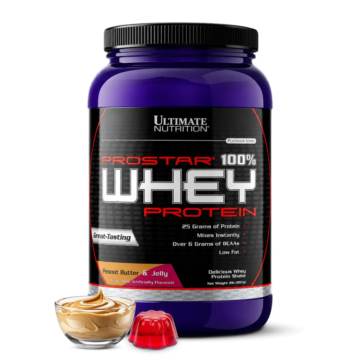 Ultimate Nutrition Prostar Whey Protein Isolate PB&J 2 lb | 25g Protein, Low Carb, Fast Absorbing - main product image