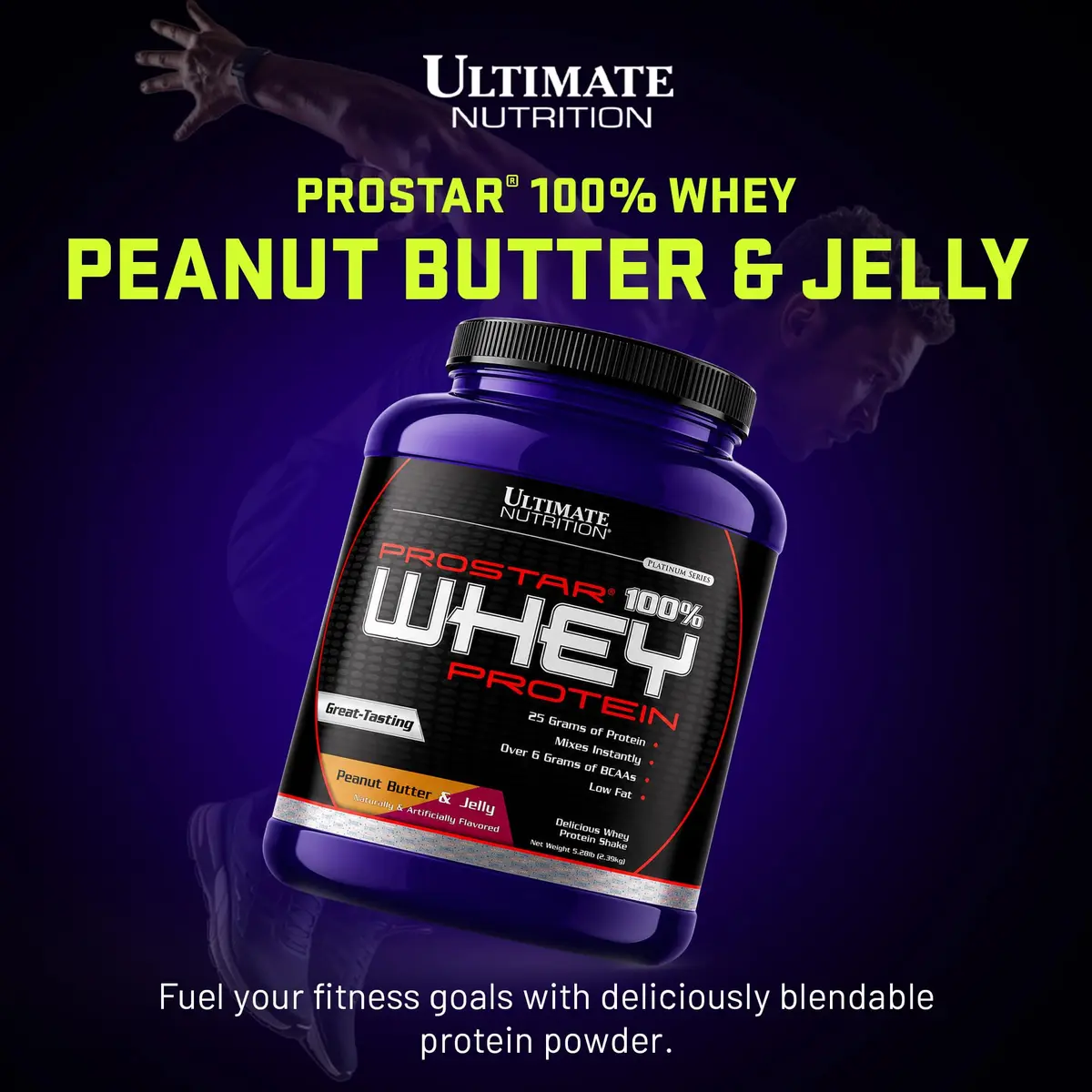 Ultimate Nutrition Prostar Whey Protein Isolate PB&J 2 lb | 25g Protein, Low Carb, Fast Absorbing - view 2