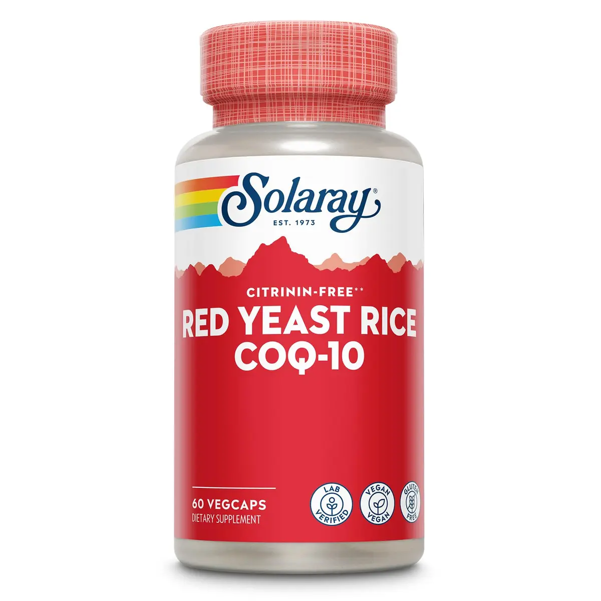 SOLARAY Red Yeast Rice with CoQ10 & Niacin | Supports Cardiovascular Health, Citrinin-Free, 60 VegCaps - main product image