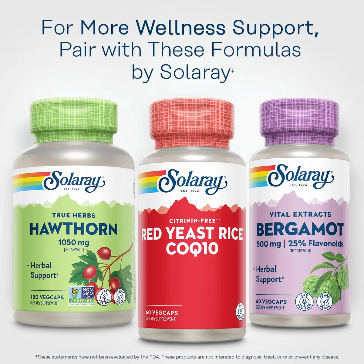 SOLARAY Red Yeast Rice with CoQ10 & Niacin | Supports Cardiovascular Health, Citrinin-Free, 60 VegCaps - view 6