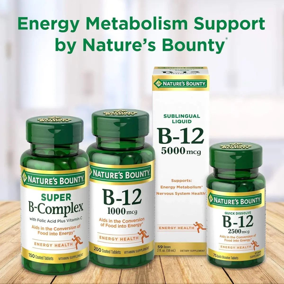 Nature's Bounty Vitamin B-12 500 mcg Microlozenges, 200 Count (Pack of 1) | Energy Metabolism & Nervous System Health - view 5