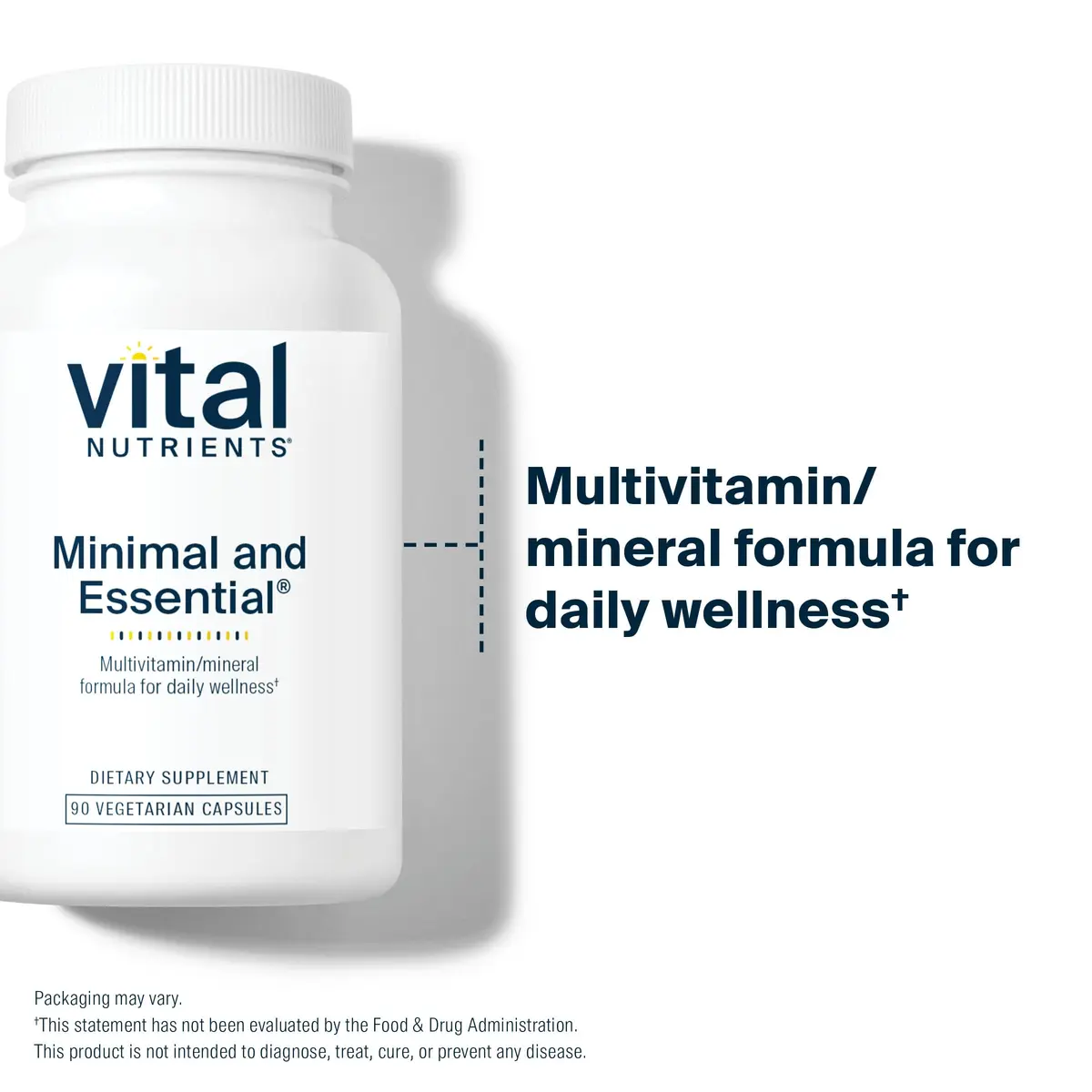 Vital Nutrients Minimal and Essential Multivitamin, 90 Capsules | Supports Metabolism & Antioxidant Defense - view 3