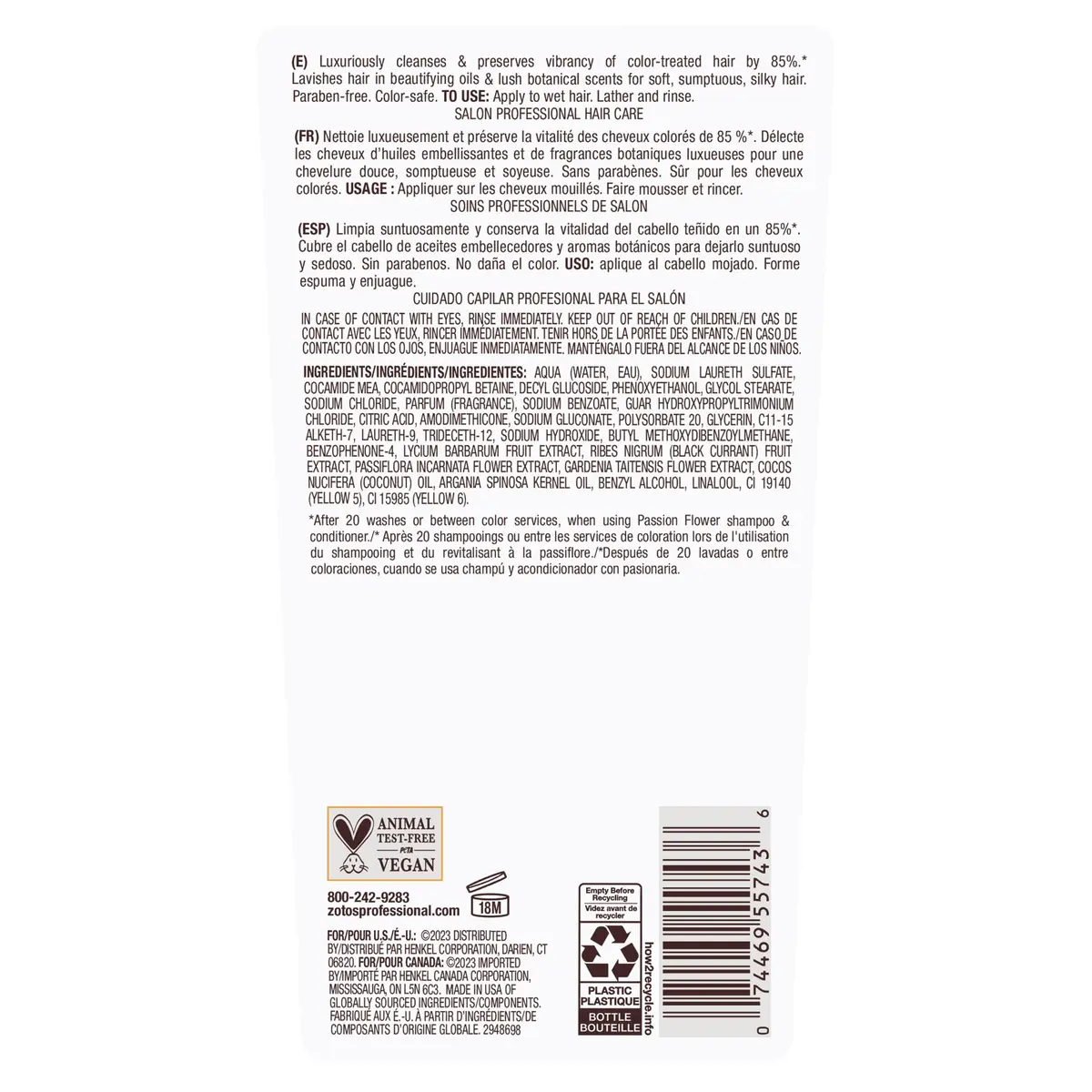 Bain de Terre Passion Flower Color Preserving Shampoo 13.5 Fl Oz | Protects Vibrant Hair Color - view 8