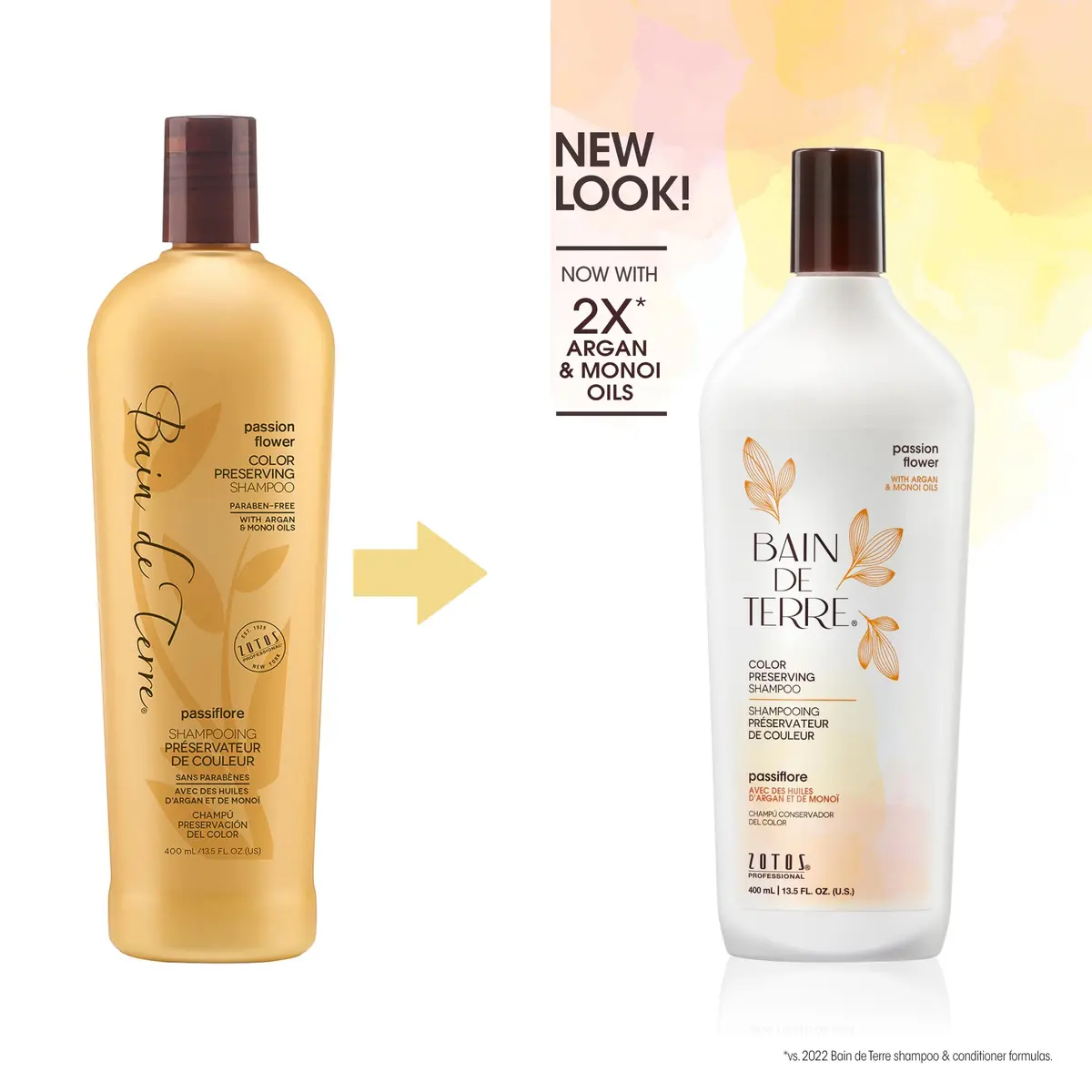 Bain de Terre Passion Flower Color Preserving Shampoo 13.5 Fl Oz | Protects Vibrant Hair Color - view 2