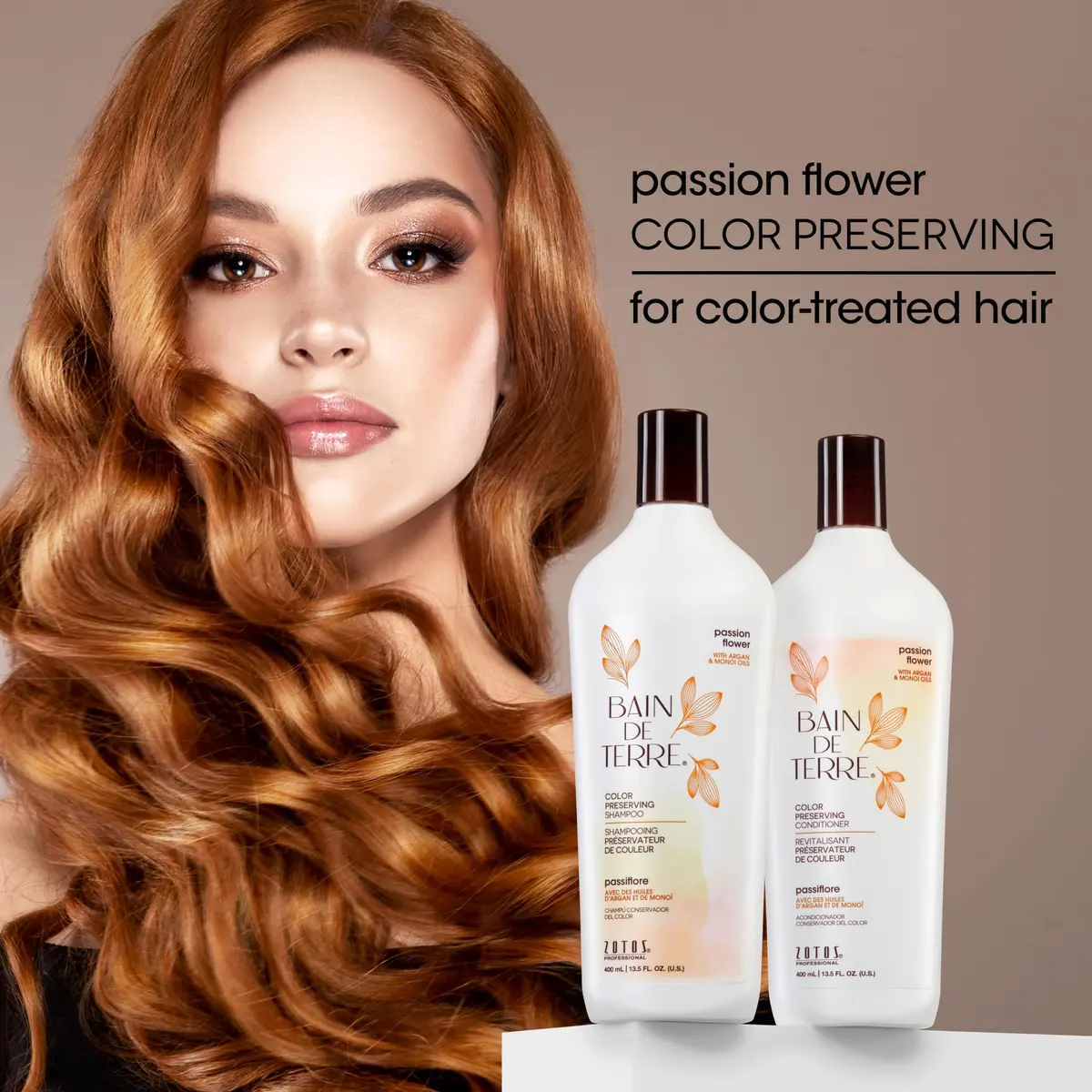Bain de Terre Passion Flower Color Preserving Shampoo 13.5 Fl Oz | Protects Vibrant Hair Color - view 4