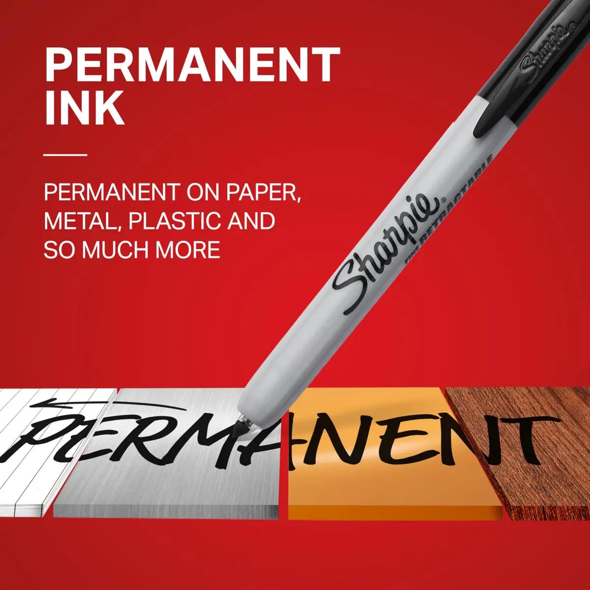 Sharpie Retractable Fine Tip Permanent Markers, Assorted Colors, 12 Count | Bold, Water-Resistant Ink - view 3