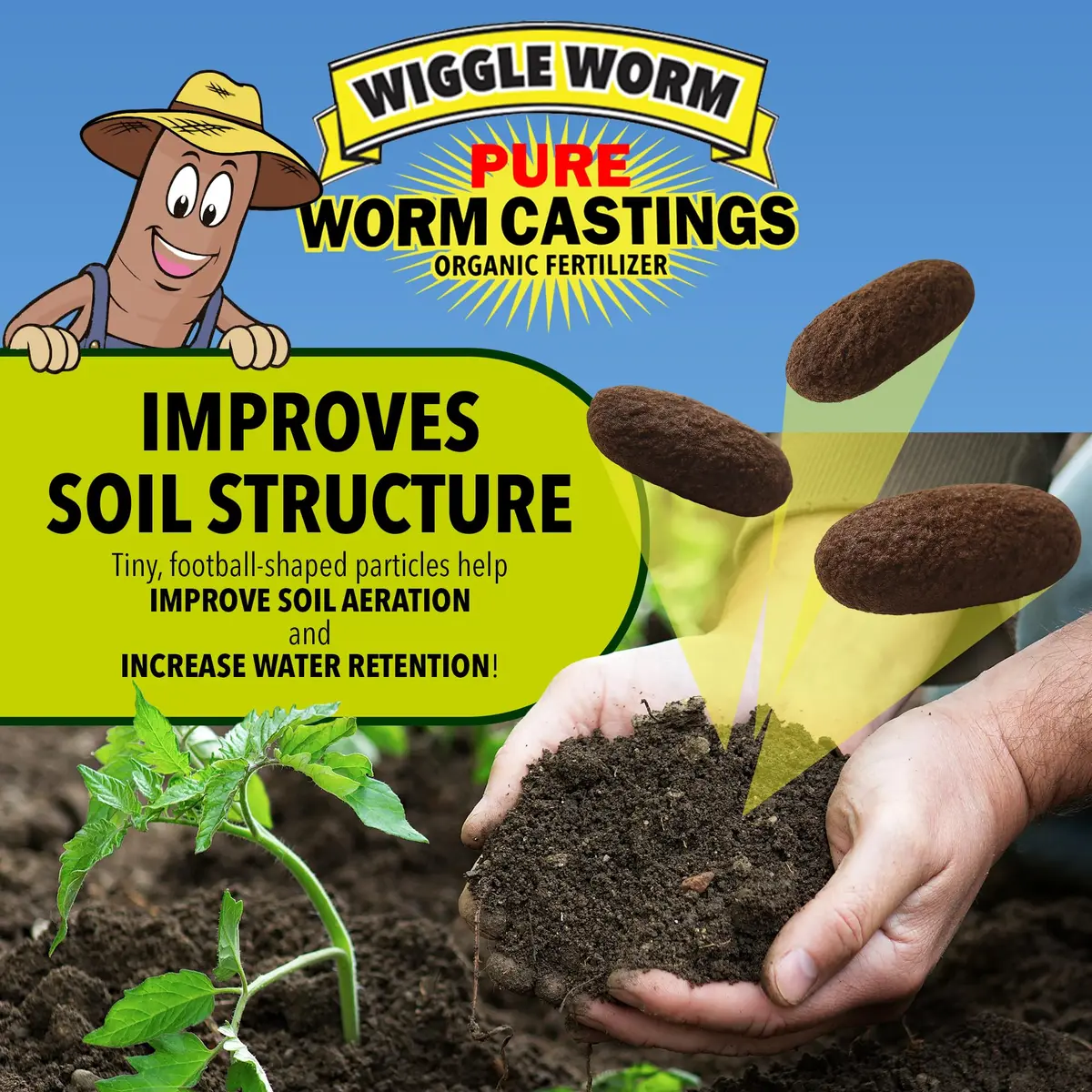 Wiggle Worm Organic Fertilizer 4.5lb | Supports Healthy Soil & Plants - view 5