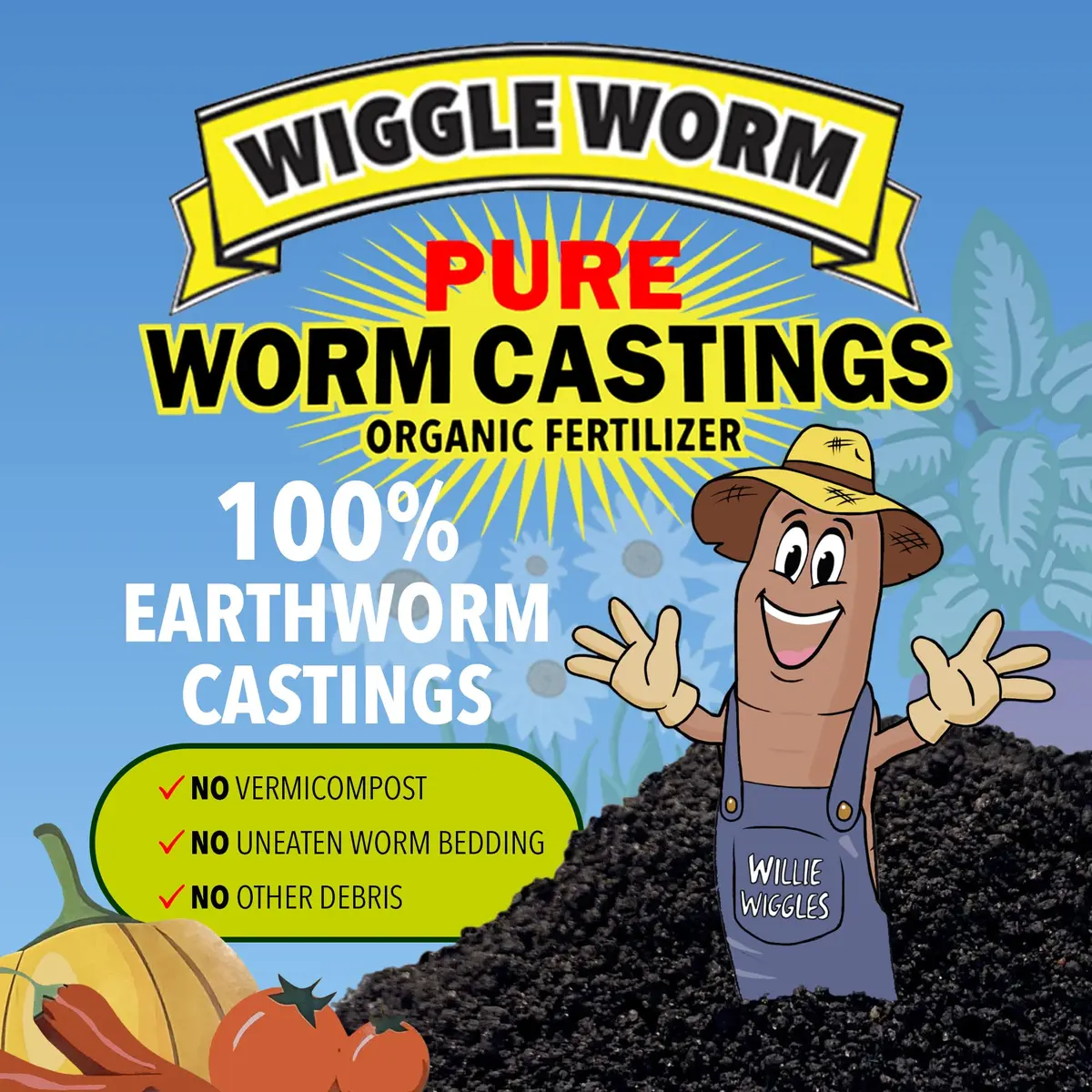Wiggle Worm Organic Fertilizer 4.5lb | Supports Healthy Soil & Plants - view 3