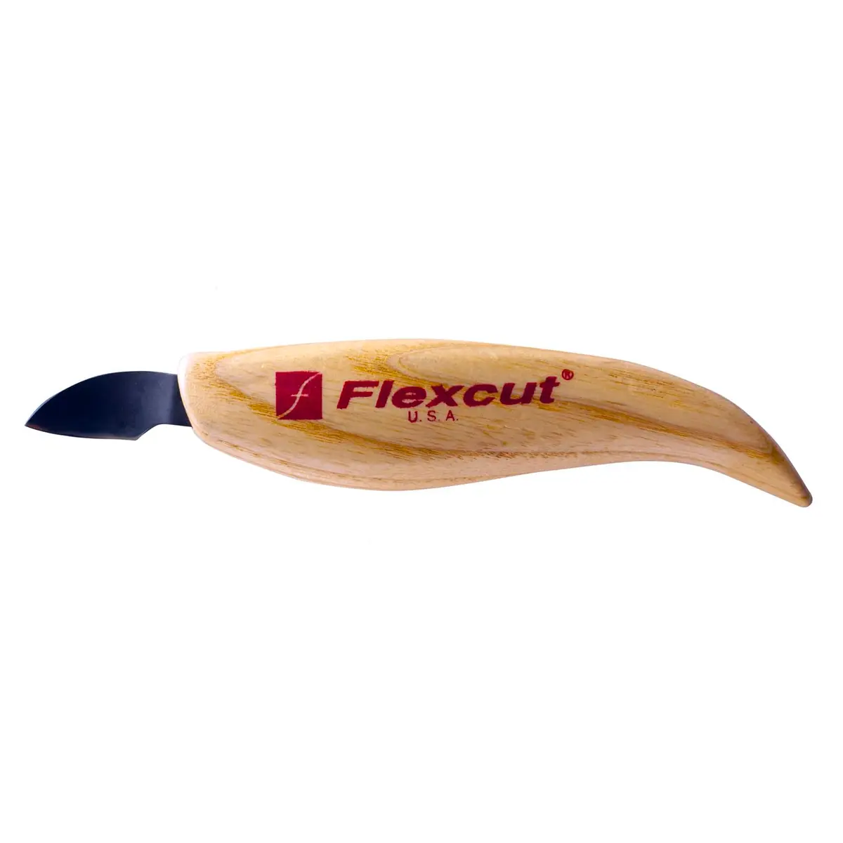 FLEXCUT Wood Carving Knives | Right-Handed Hook Knife | 1095 High-Carbon Steel Blade | Ergonomic Ash Handle | KN26 | Made in USA - main product image