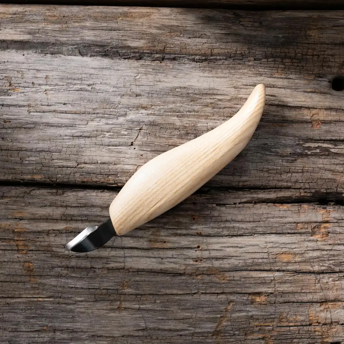 FLEXCUT Wood Carving Knives | Right-Handed Hook Knife | 1095 High-Carbon Steel Blade | Ergonomic Ash Handle | KN26 | Made in USA - view 5