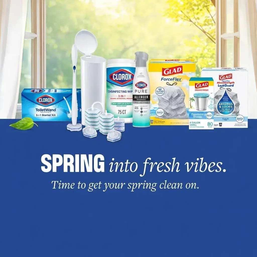 Clorox Toilet Wand Disposable Toilet Cleaning Kit with Caddy & 6 Refills | Kills 99.9% of Germs & Viruses - view 2