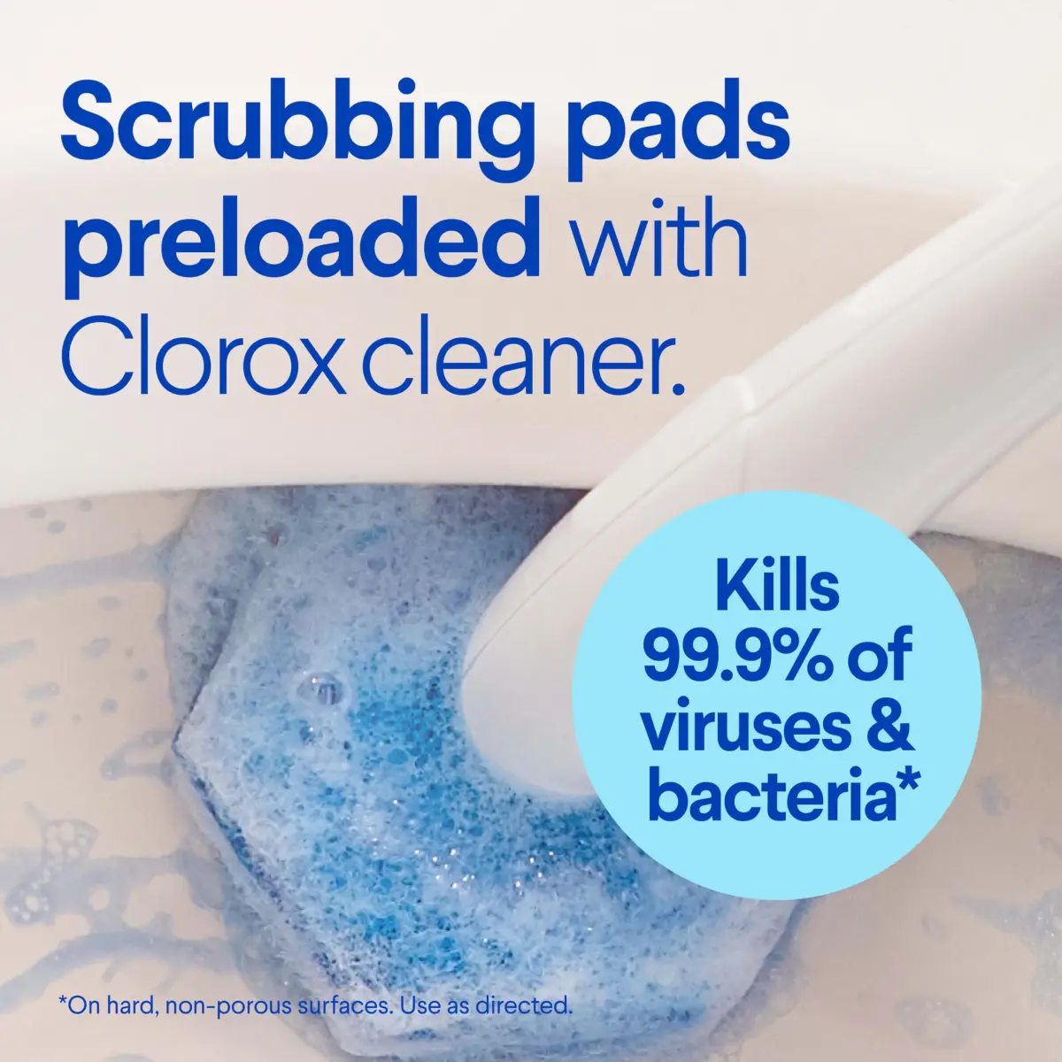 Clorox Toilet Wand Disposable Toilet Cleaning Kit with Caddy & 6 Refills | Kills 99.9% of Germs & Viruses - view 3